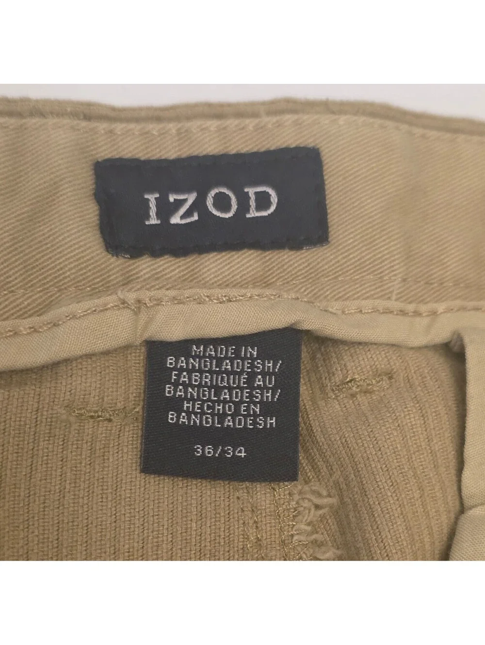 IZOD Men's Beige Corduroy Pants Size 36/34
